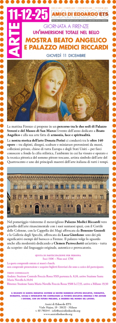 BEATO ANGELICO E PALAZZO MEDICI RICCARDI